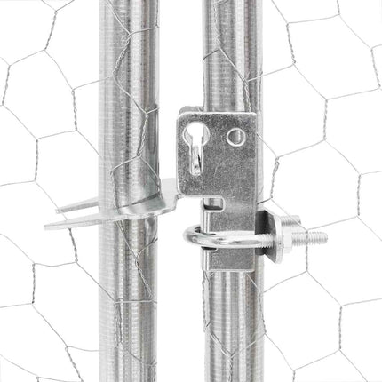 Poulailler Avec Toit 2,5X10X2,25 M Acier Galvanisé