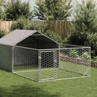 Niche D'extérieur Pour Chien Enclos 8X2X1,5 M Acier Galvanisé