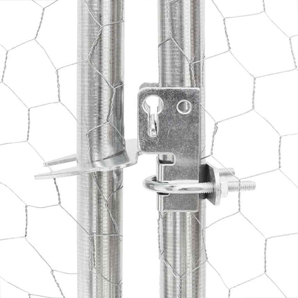 Niche D'extérieur Pour Chien Enclos 8X2X1,5 M Acier Galvanisé