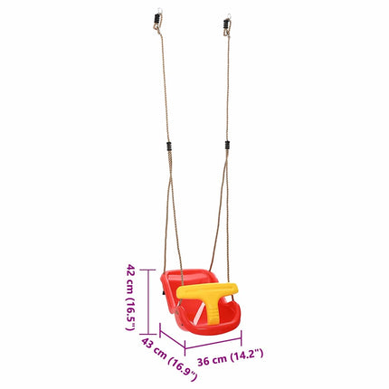 Balançoire Bébé Rouge 36 X 43 X 42 Cm Plastique