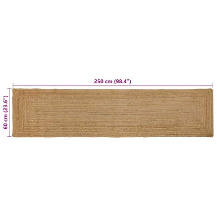 Tapis Beige 60 X 250 Cm Jute
