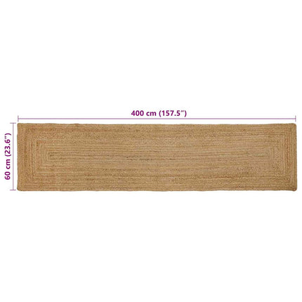 Tapis Beige 60 X 400 Cm Jute