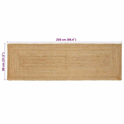 Tapis Beige 80 X 250 Cm Jute