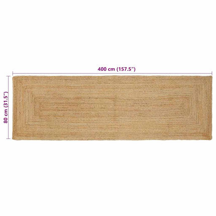 Tapis Beige 80 X 400 Cm Jute