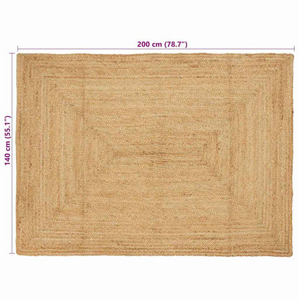 Tapis Beige 140 X 200 Cm Jute