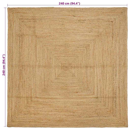 Tapis Beige 240 X 240 Cm Jute