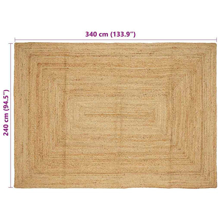 Tapis Beige 240 X 340 Cm Jute