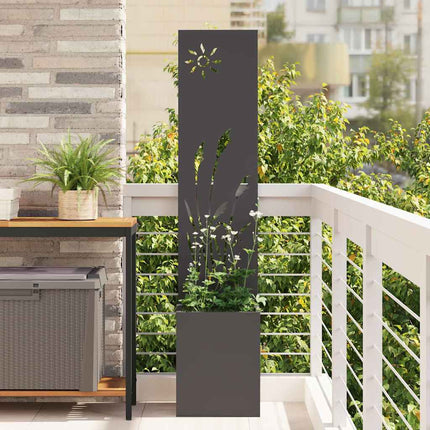Écran De Confidentialité De Jardin Floral Noir