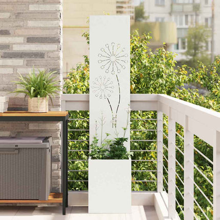 Écran De Confidentialité De Jardin Floral Blanc
