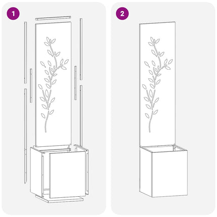 Écran De Confidentialité De Jardin Floral Noir
