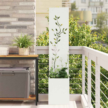 Écran De Confidentialité De Jardin Floral Blanc