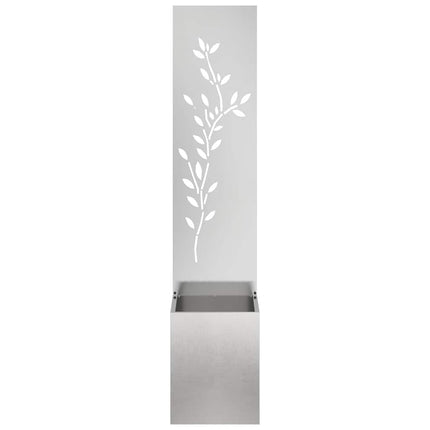 Écran De Confidentialité De Jardin Floral Argent Acier Inoxydable