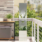 Écran De Confidentialité De Jardin Floral Argent Acier Galvanisé