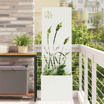Écran De Confidentialité De Jardin Floral Blanc
