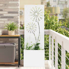 Écran De Confidentialité De Jardin Floral Blanc
