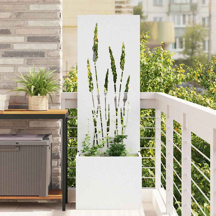 Écran De Confidentialité De Jardin Floral Blanc