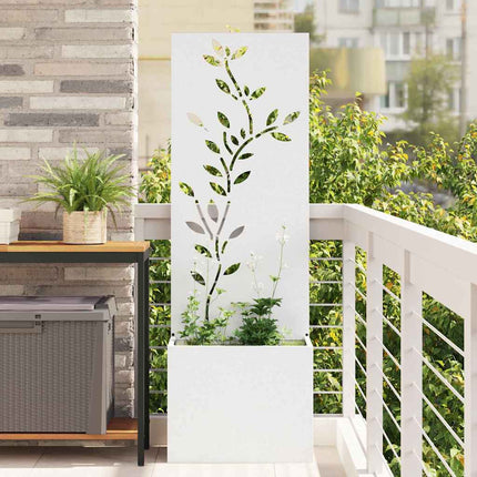 Écran De Confidentialité De Jardin Floral Blanc