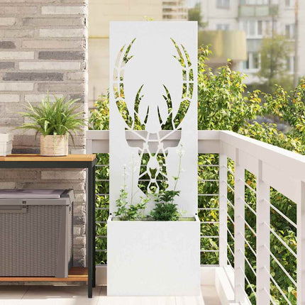 Écran De Confidentialité De Jardin Floral Blanc