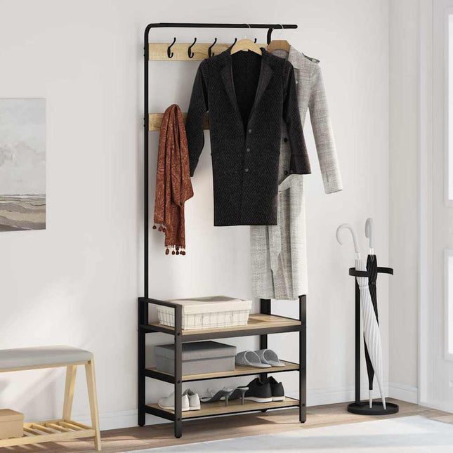 Porte-Manteau 75 X 34 X 184 Cm Bois D'ingénierie