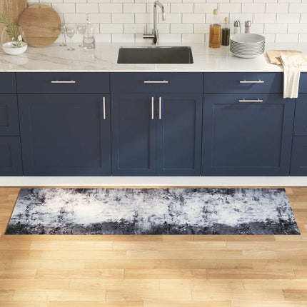 Tapis De Cuisine Gris 300 X 60 Cm Velours Béton Rugueux