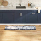 Tapis De Cuisine Gris 300 X 60 Cm Velours Béton Rugueux