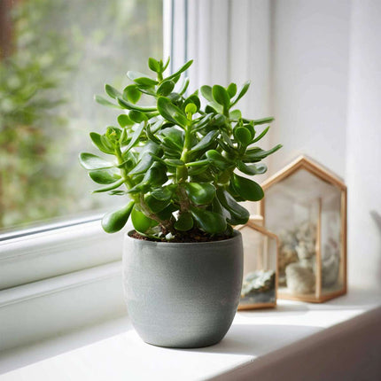 Ookch Arbre À Jade - Crassula Ovata - Hauteur 15-25Cm - Ø12Cm
