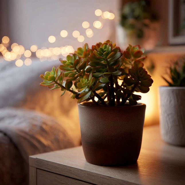 Ookch Arbre De Jade - Crassula Ovata 'Sunset' - Hauteur 15-20Cm - ⌀12Cm