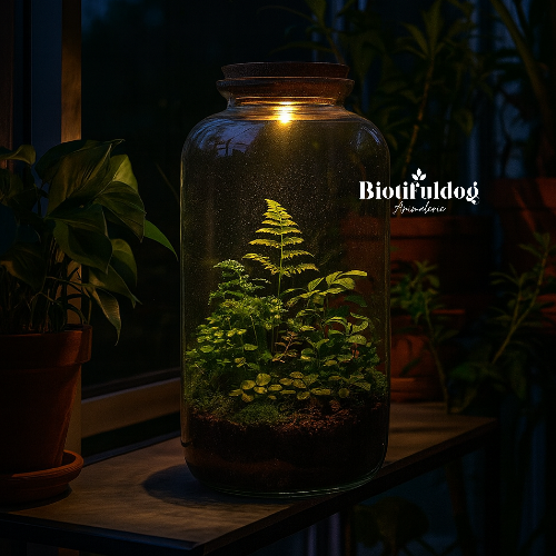 Terrarium With Cork Bouchon de Liège- Sven Xl Avec Led Light -↑ 43 Cm