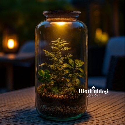 Terrarium With Cork Bouchon de Liège- Sven Xl Avec Led Light -↑ 43 Cm