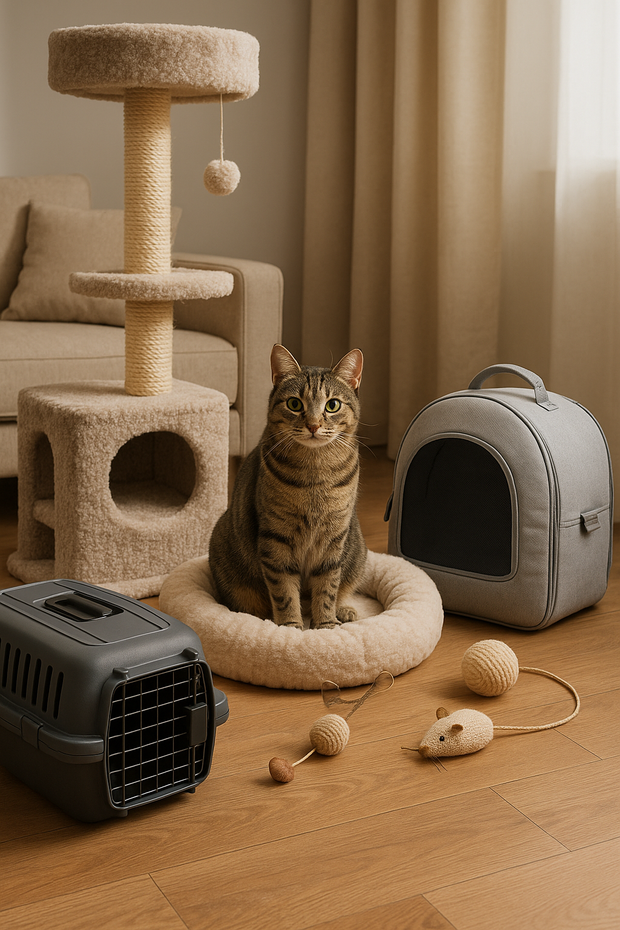 <em><strong>"Accessoires pour chats : arbres à chat, couchages confortables, solutions de transport et jouets. "</strong></em>