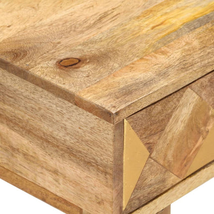 Table De Chevet Vintage X 30 X 58 Cm Bois De Manguier Massif