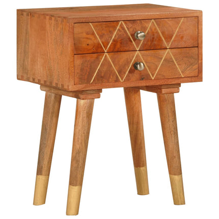 Table De Chevet Vintage 43 X 30 X 58 Cm Bois De Manguier Massif