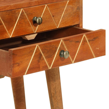 Table De Chevet Vintage 43 X 30 X 58 Cm Bois De Manguier Massif