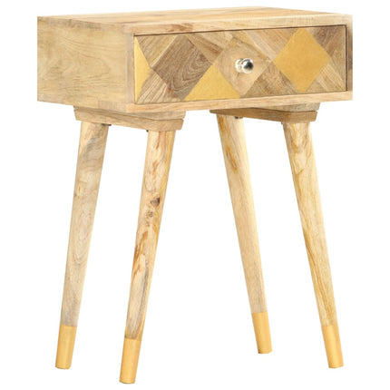 Table De Chevet Vintage X 30 X 58 Cm Bois De Manguier Massif