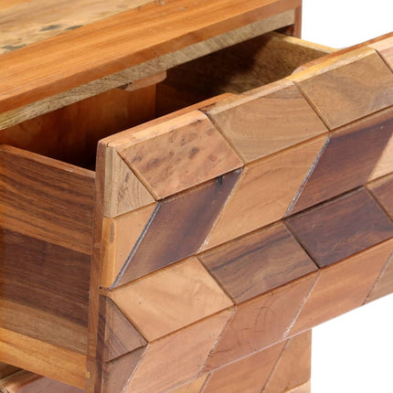 Table De Chevet Vintage  40 X 30 X 50 Cm Bois De Récupération Massif