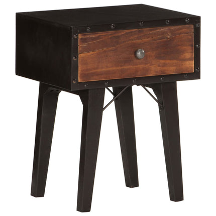 Table De Chevet 40 X 30 X 50 Cm Bois De Récupération Massif