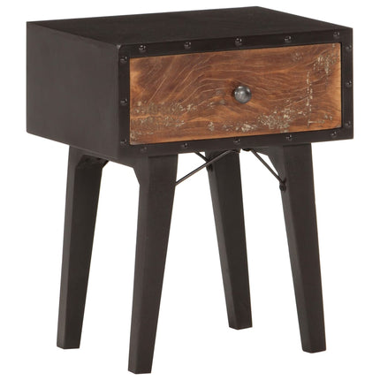 Table De Chevet 40 X 30 X 50 Cm Bois De Récupération Massif