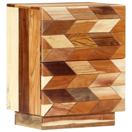 Table De Chevet Vintage  40 X 30 X 50 Cm Bois De Récupération Massif