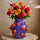 Orange Dolomite Multi Vase