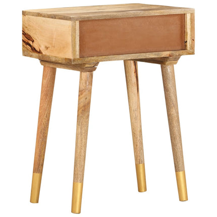 Table De Chevet Vintage X 30 X 58 Cm Bois De Manguier Massif