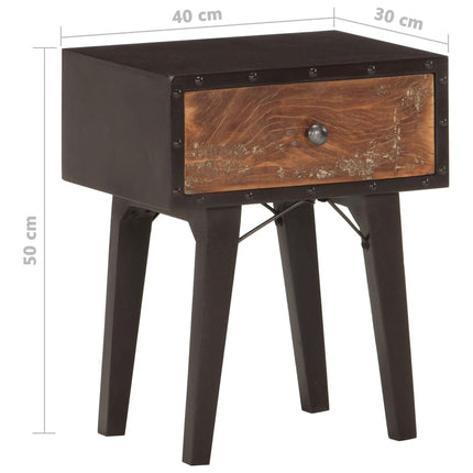 Table De Chevet 40 X 30 X 50 Cm Bois De Récupération Massif