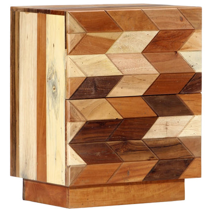 Table De Chevet Vintage  40 X 30 X 50 Cm Bois De Récupération Massif