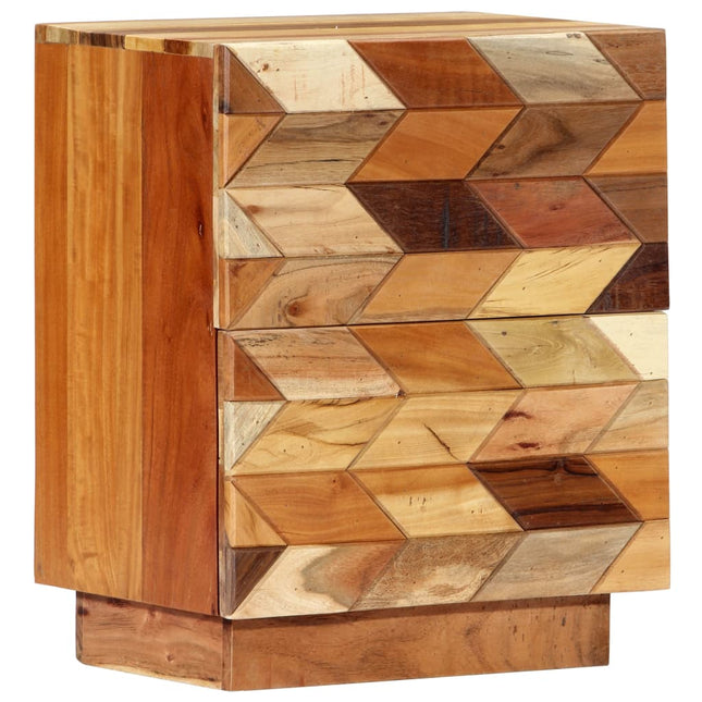 Table De Chevet Vintage  40 X 30 X 50 Cm Bois De Récupération Massif
