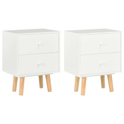 Tables De Chevet 2 Pcs 40 X 30 X 50 Cm Pin Massif