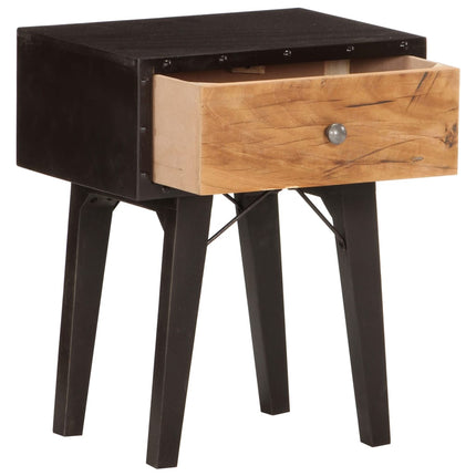 Table De Chevet 40 X 30 X 50 Cm Bois De Récupération Massif