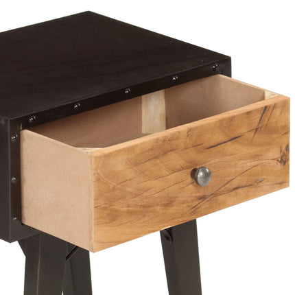 Table De Chevet 40 X 30 X 50 Cm Bois De Récupération Massif