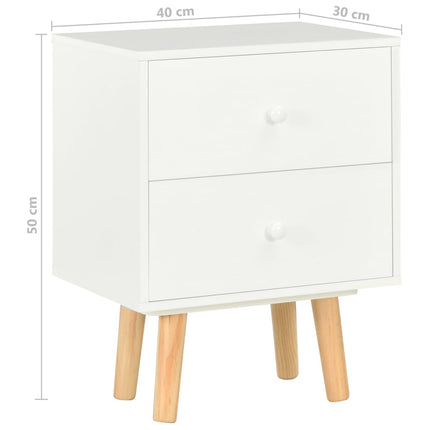 Tables De Chevet 2 Pcs 40 X 30 X 50 Cm Pin Massif
