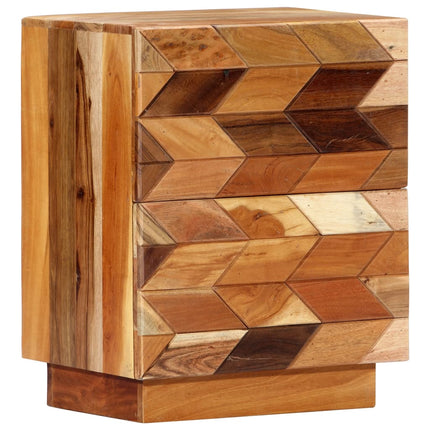 Table De Chevet Vintage  40 X 30 X 50 Cm Bois De Récupération Massif