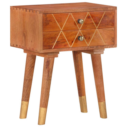 Table De Chevet Vintage 43 X 30 X 58 Cm Bois De Manguier Massif