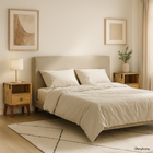 Table De Chevet 40 X 30 X 52 Cm Bois De Manguier Massif Brut